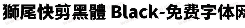 獅尾快剪黑體 Black字体转换